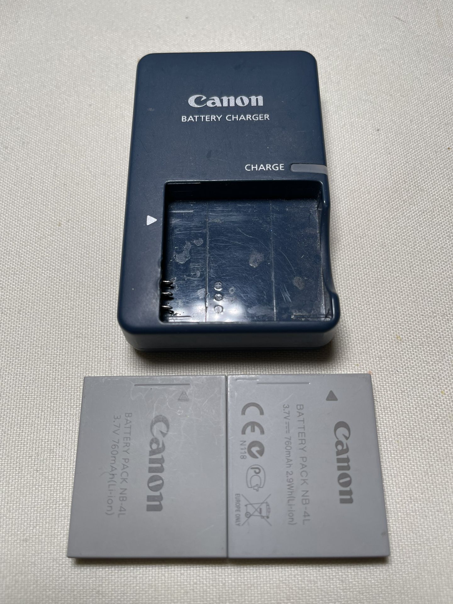 Canon Oem Battery Charger CB-2LV NB-4L Battery ELPH 100 300 310 330 HS SD600