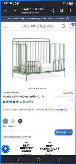 Delta Children Hayden 5-in-1 Convertible Crib