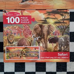 Melissa & Doug Safari Adventure 100-Piece Floor Puzzle