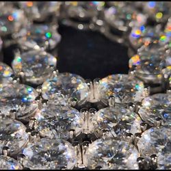 Extremely Rare 8mm Portuguese Cut Moissanite Tennis Chain 20-inch 