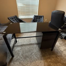 Glass Top Desk 