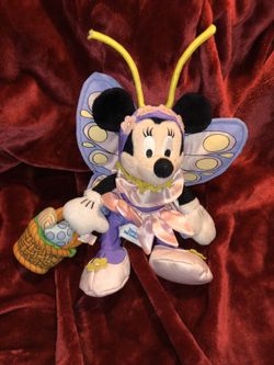 Disney Minnie Mouse Easter Butterfly plush doll plushie Disneyworld Disneyland vintage doll Wow! Rare!!! Easter Egg hunt !