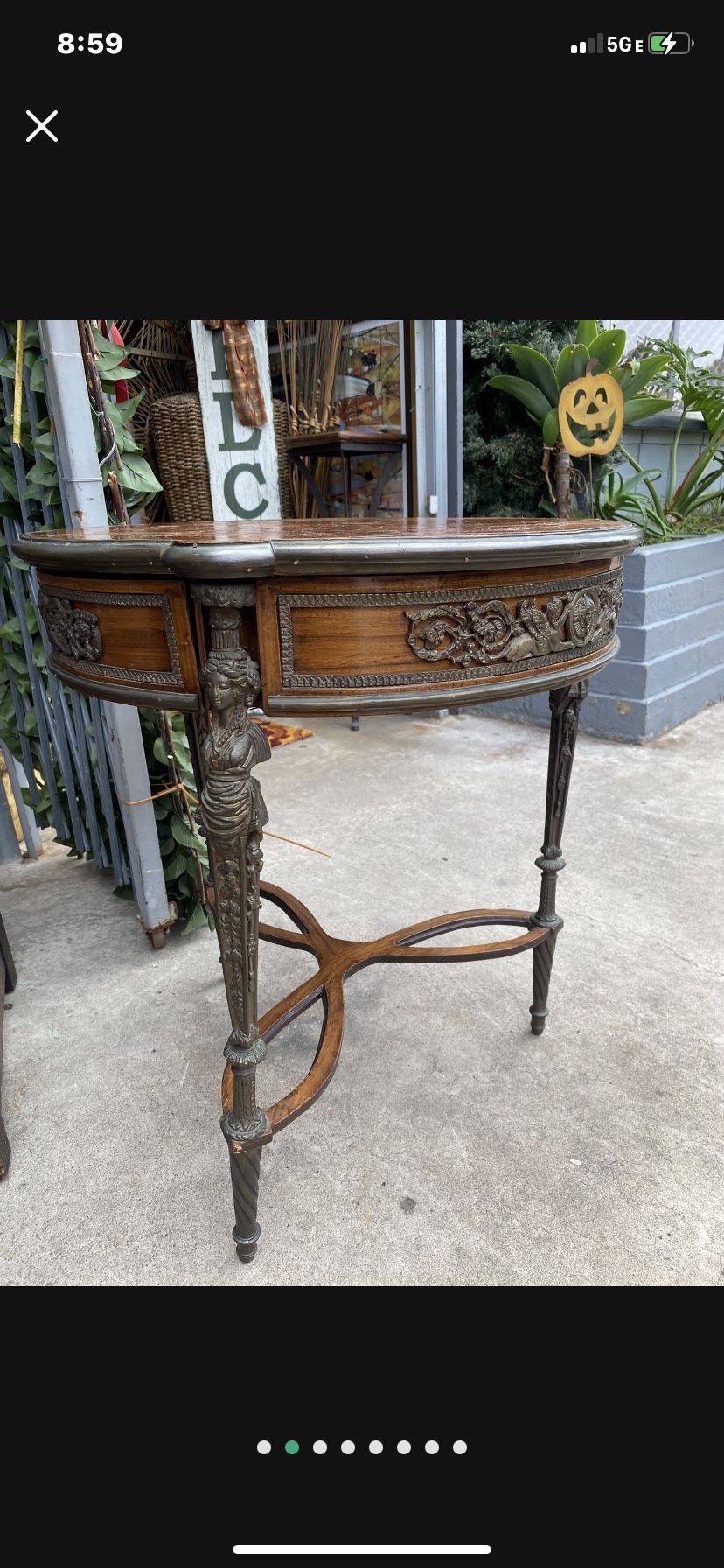 XVL Louie Solid Bronze, Antique Wood, Victorian Style Cocktail Table
