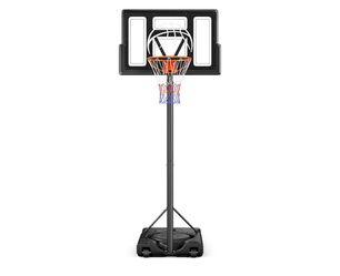 Basketball Hoop Outdoor 10ft Adjustable, Portable Basketball Hoop Goal System for Kids Youth and Adults in Backyard/Driveway/Indoor, 44 Inch Shatterpr