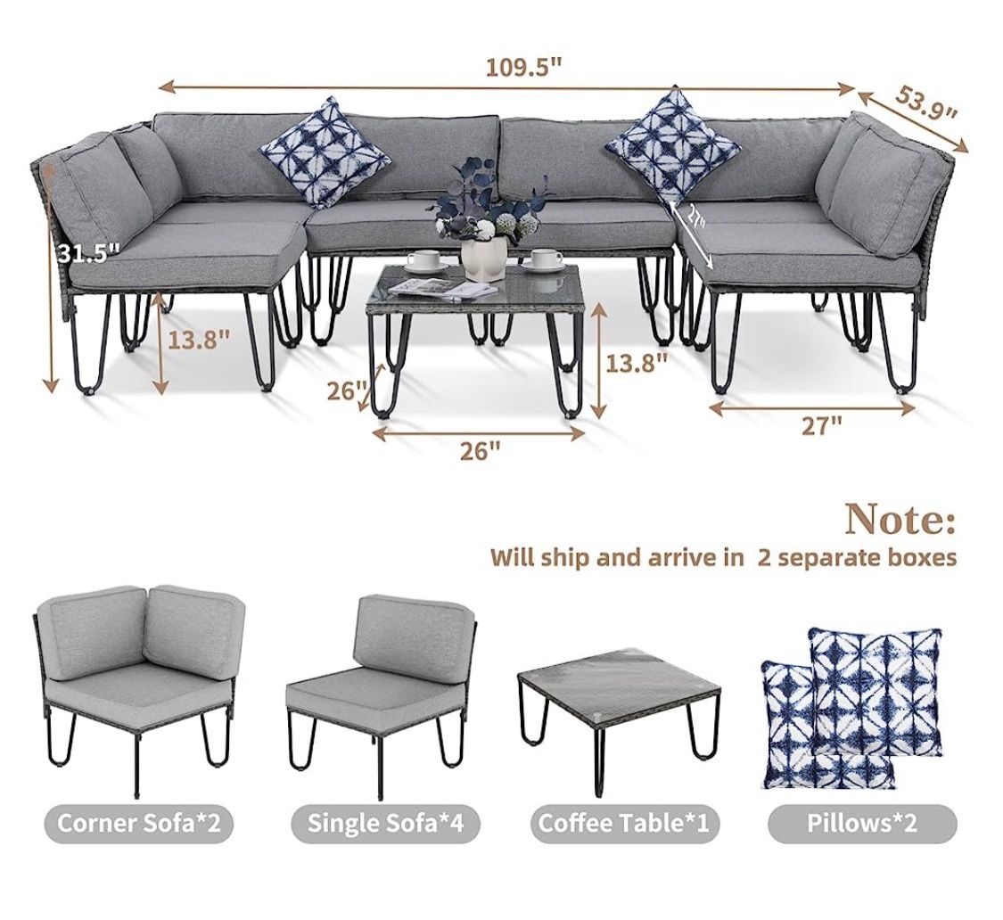 7 Pc Patio Set (Brand New Still In Box