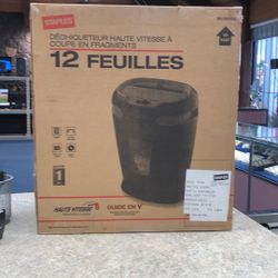 Staples 12-Sheet High Speed Cross-Cut Shredder *NIB*