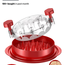 Chicken Shredder 8 Inches, Chicken Breast Shredder Tool, Cooked Meat Shredder with Clear Lid