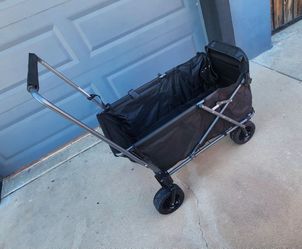 Folding Utility Wagon Cart Black