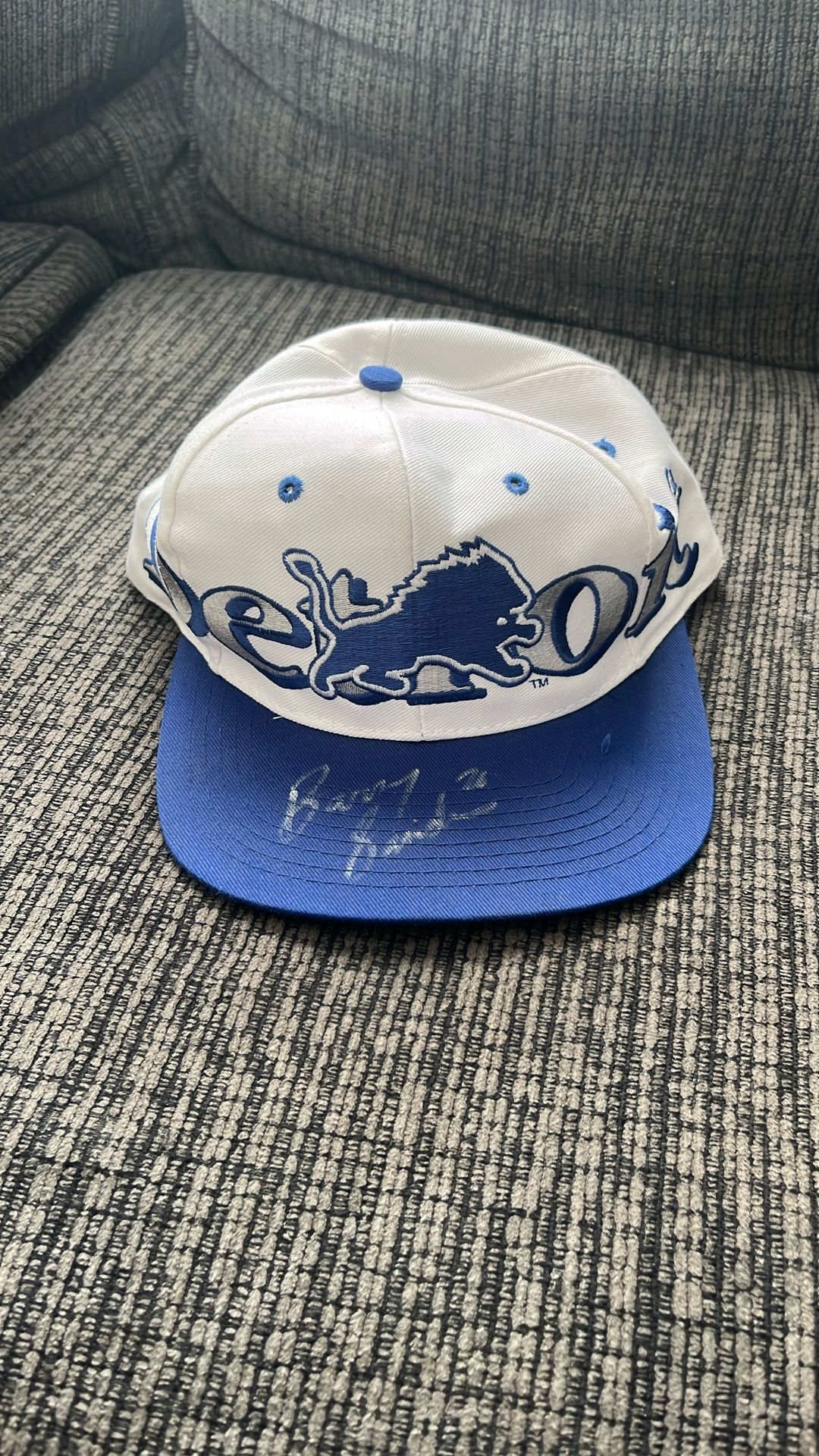 Barry Sanders Autographed Lions NFL Snap Back