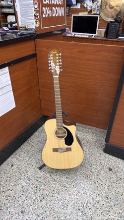 Fender CD-60SCEC Dreadnought 12-string Acoustic electric guitar natural