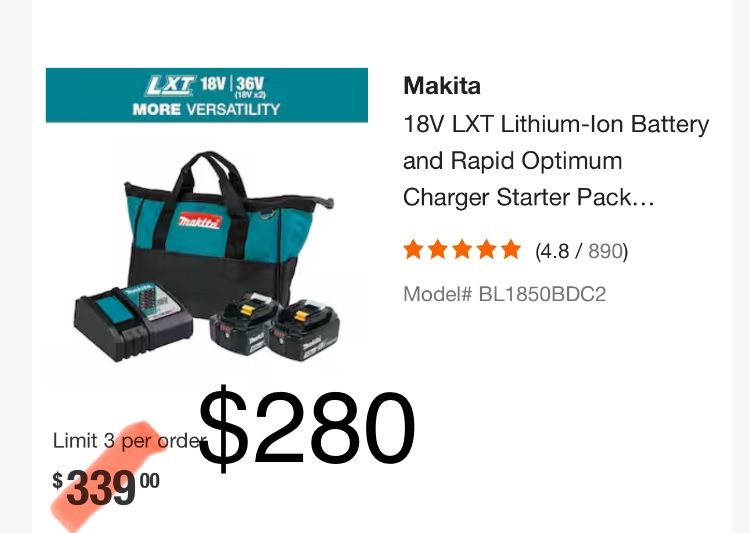 Makita Charger Pack