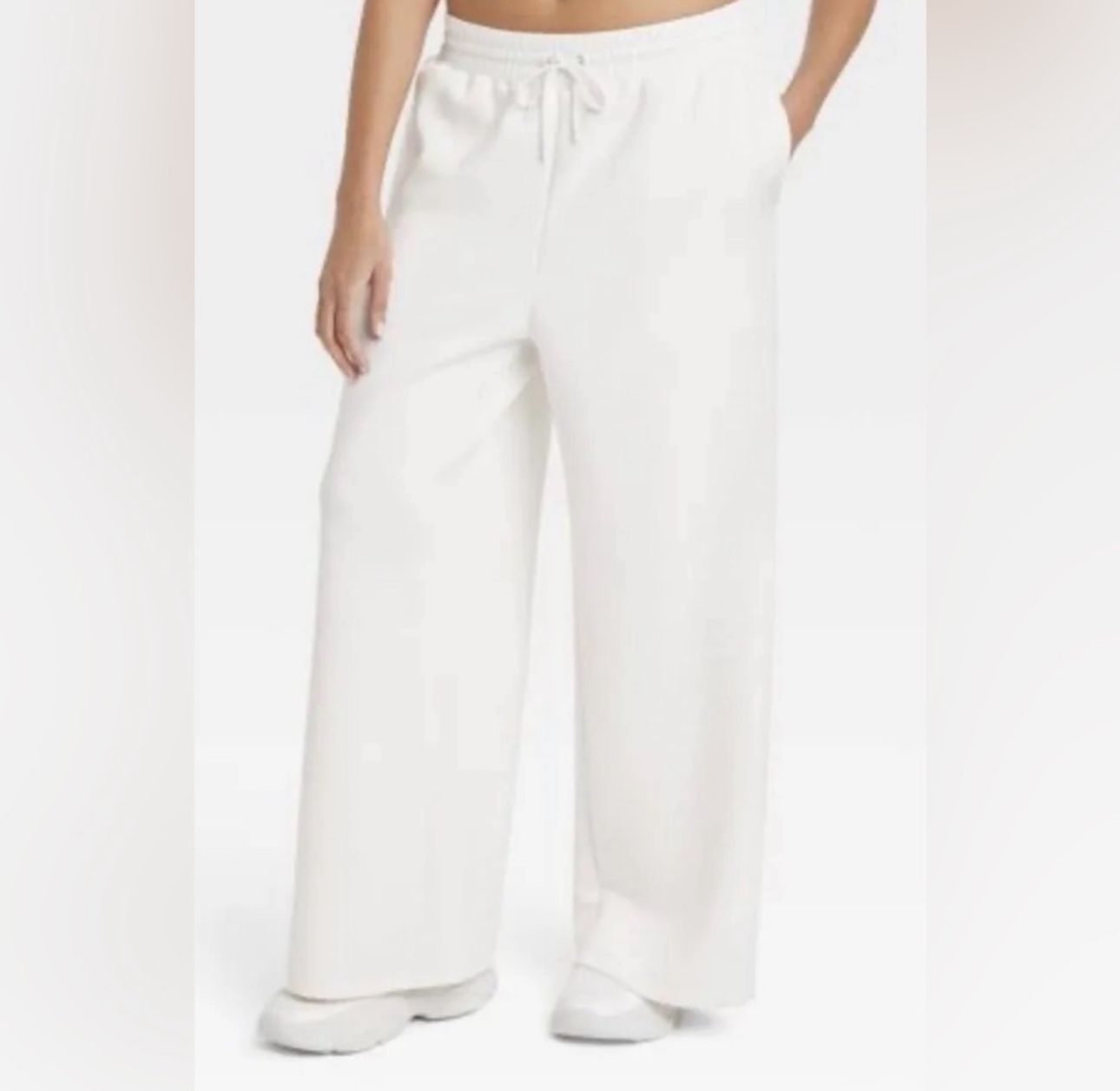 Women Waffle Wide Leg Pants - Size 2X