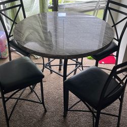 Dinner Table Set 4 Chairs 