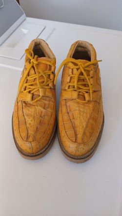 Crocodile and ostrich boots size 8 men