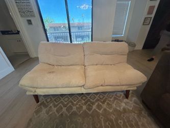 🛋️ Modern Cream Corduroy Loveseat – Originally $319 on Amazon!