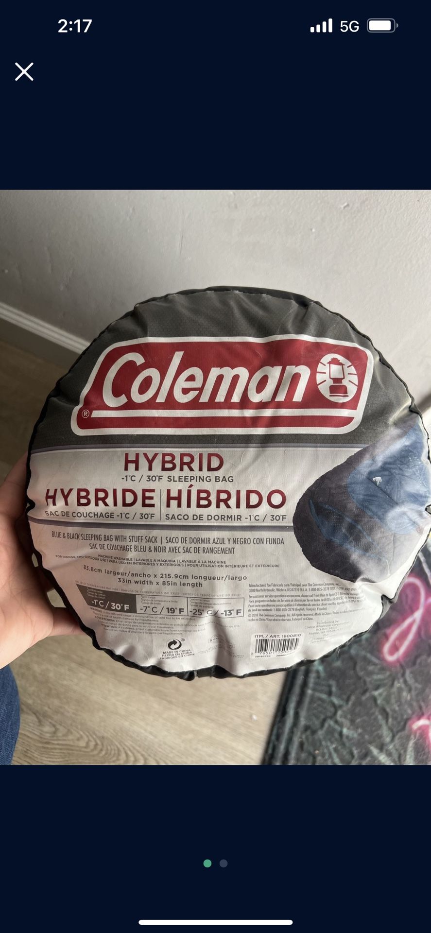 Coleman Hybrid Sleeping bag 
