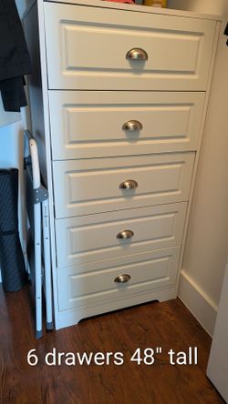6 drawers 48" tall