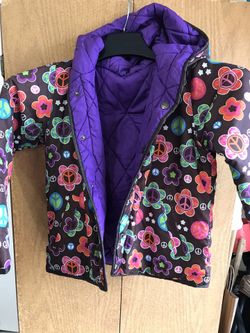 Reversible Rain Jacket for 7-8 year old. Perfect for Spring or Fall -$2