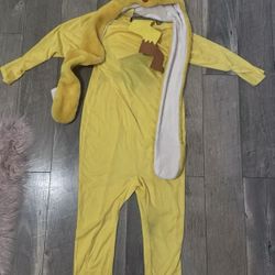 Pokémon Boys Large 12-14 Boys Yellow Jumpsuit  Halloween Costume