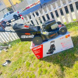 ECHO
21 in. 190 cc Briggs and Stratton Gas 3-in-1 Dual Blade RWD Self-Propelled Lawn Mower with Single Lever Deck Adjustment