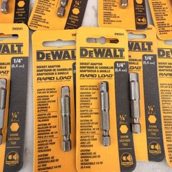 New Dewalt 1/4 Socket Adapters 