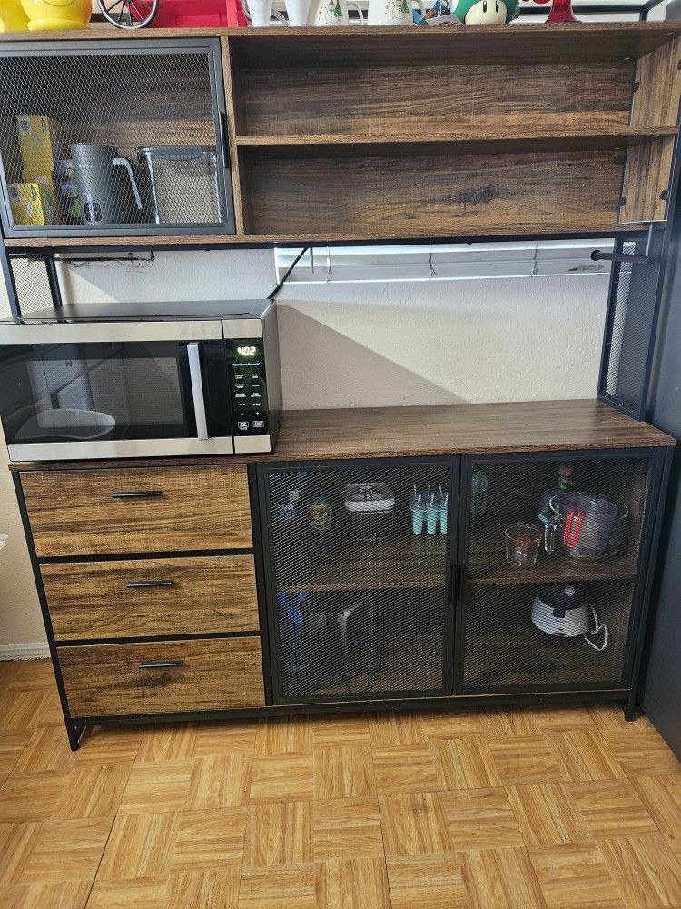 Large Kitchen Hutch Storage Cabinet