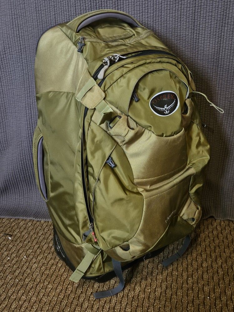 Osprey Rolling Luggage/ Backpack With Additional Detachable Backpack