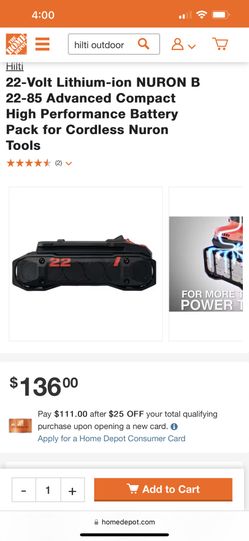 X2 Hilti 22-Volt Lithium-ion NURON B