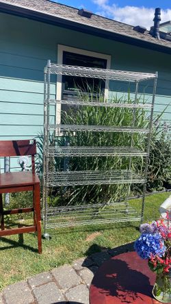Industrial metal shelves