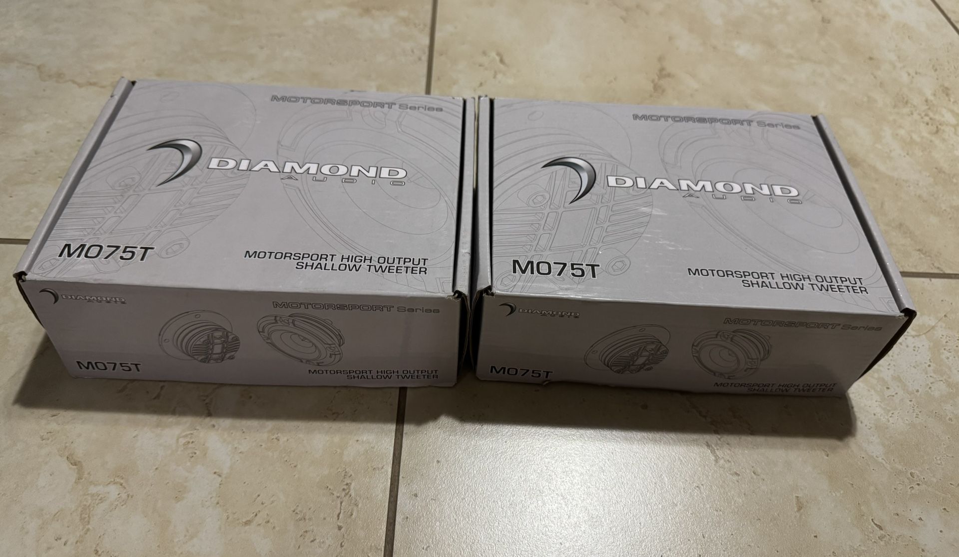 Diamond Audio 1” Motorsport High Output Shallow Tweeter - 2 Pairs - Open Box