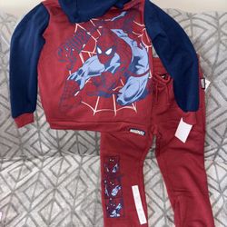 Brand New Kids’ Marvel Spiderman Sweatshirt and Sweatpants Set- Size Small in Boys’