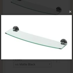 Gatco Reveal Glass Shelf Matte Black - 4666MX
