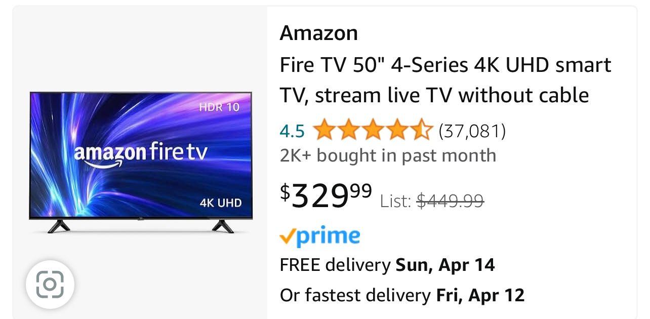 Amazon Fire Tv 50” New In Box