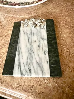 Vintage green marble cheese board