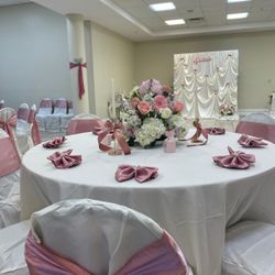 Event Linen Bundle – Tablecloths, Chair Covers, Napkins & Sashes