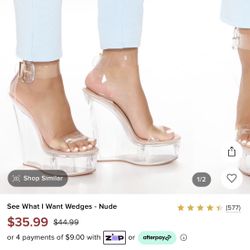 Clear Platform Heel