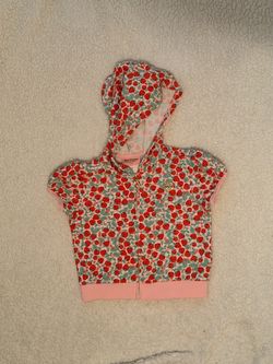 Juicy Couture Girls Strawberry Print Zip-Up Hoodie