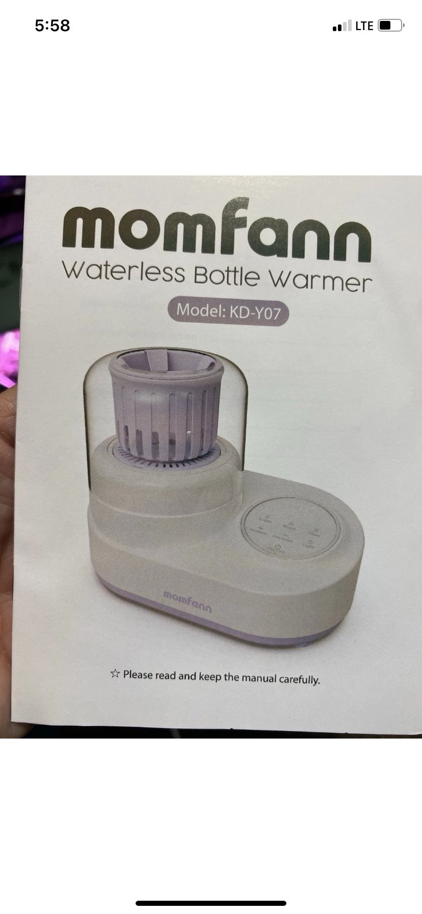 Waterless Bottle Warmer