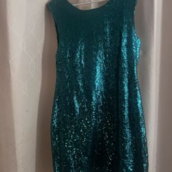 Green Sequin Dress XL