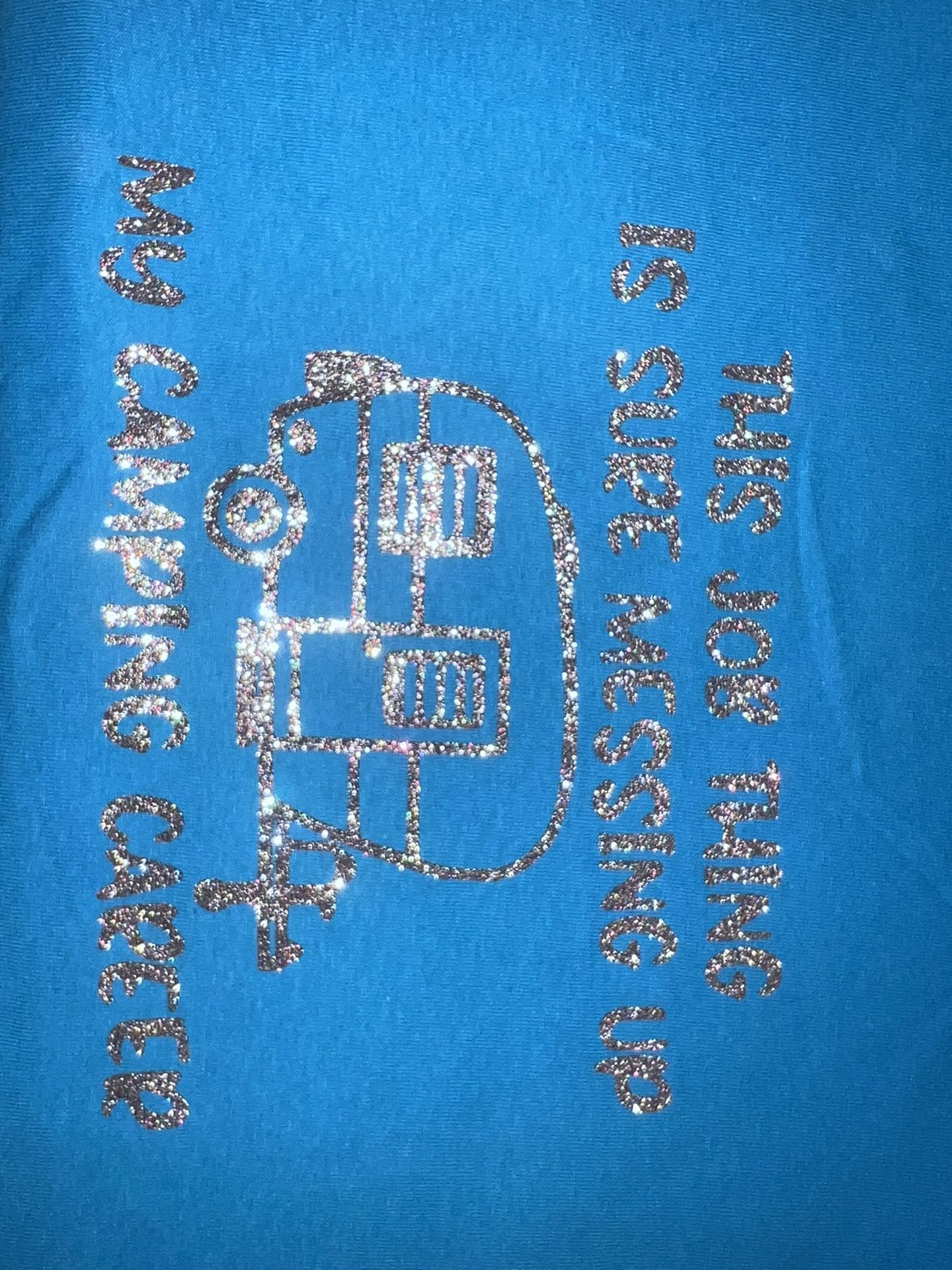 Camping shirt. Sparkle Vinyl