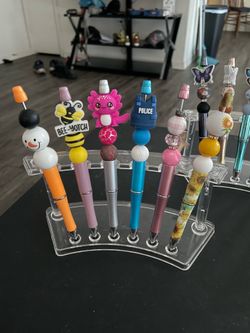 Homemade pens and keychains