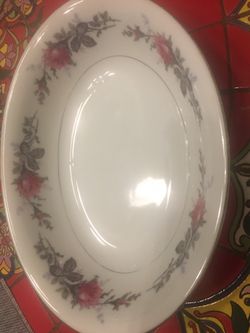Serving dish Silverose Kyoto China, 10”, made in Japan