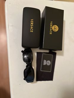 Versace Black Sunglasses with Case and Box