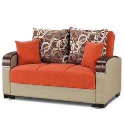 MOBIMAX ORANGE SLEEPER LOVESEAT NEW !!!