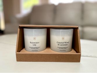 Wooden Wick Candle Set