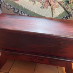 Nice Seat /storage Cabinet With Small Drawer Wooden Can Be Repainted 32” Wide X 20 1/2” Tall X 14” Deep