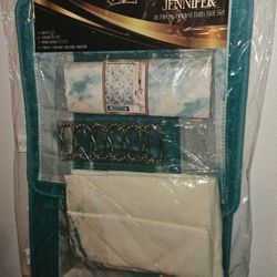 Set Bathroom 18 Pieces Green Carpet