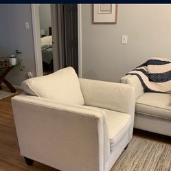 White/beige Sofa Chair 