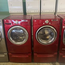 LG Ultra Capacity Quiet Operation Front Load Washer And Electric Dryer Set 1 Year Warranty 