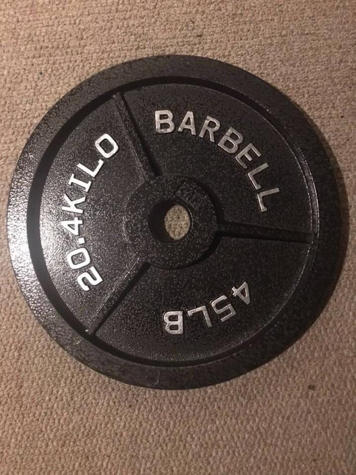 1 X New 45 lb Olympic weight plate